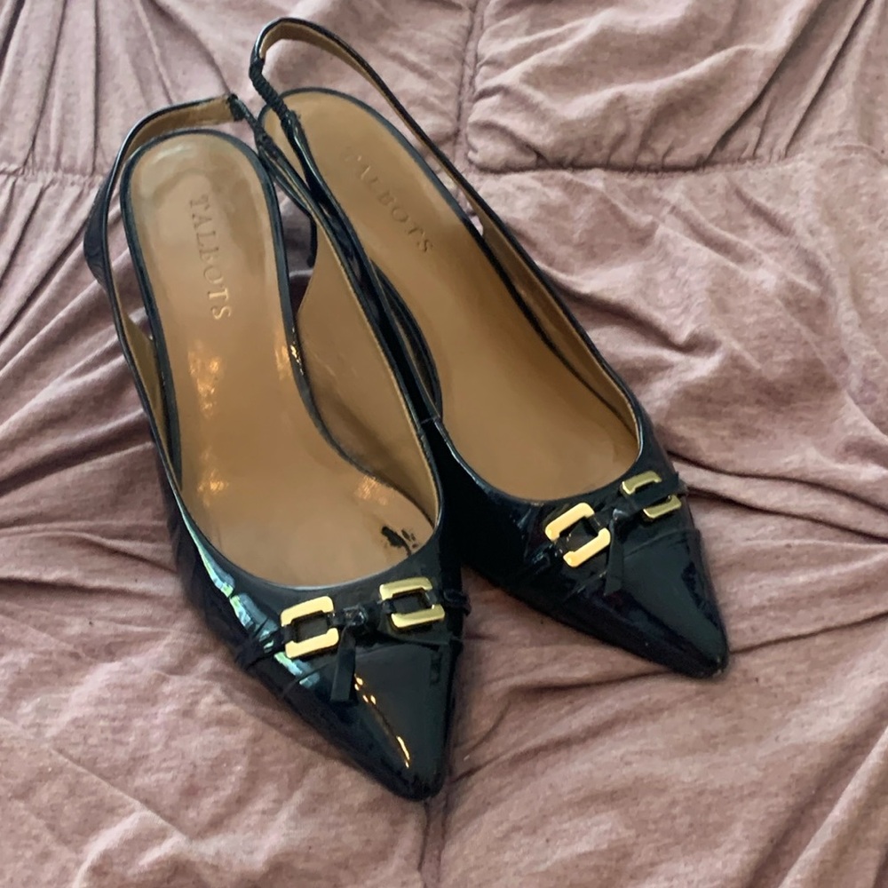 Talbots Darla indigo blue alingback‎ pumps. Great condition